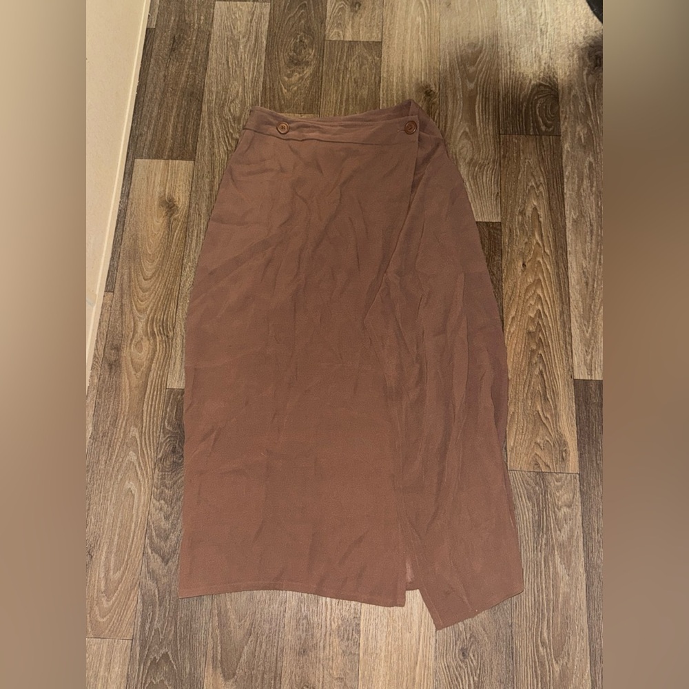 Casual Corner Brown Vintage Midi Skirt